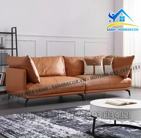 Sofa băng chất liệu bọc da bò sang xịn - SF71