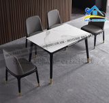 Bộ bàn ăn thông minh mặt đá 4 ghế cao cấp - BA95