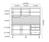 Tủ nhà bếp gỗ nhiều ngăn để đồ cao cấp - STB158