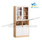 Tủ sách gỗ 2 cánh kính cao cấp - TS39