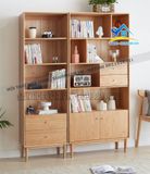 Tủ sách gỗ MDF phủ veneer cao cấp - TS38