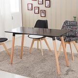 BÀN EAMES CHỮ NHẬT ĐEN E1