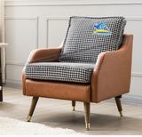 Ghế sofa đơn nệm sọc caro cao cấp - GSFD03