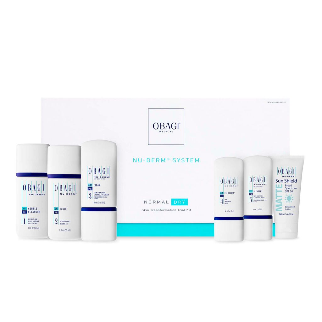 Bộ dưỡng trắng da, mờ nám mini cho da khô Obagi Nu-Derm Travel Kit - Normal to Dry