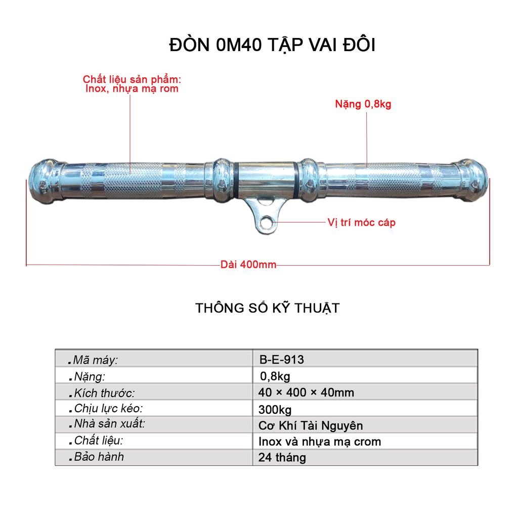 ĐÒN 0M40 TẬP VAI ĐÔI