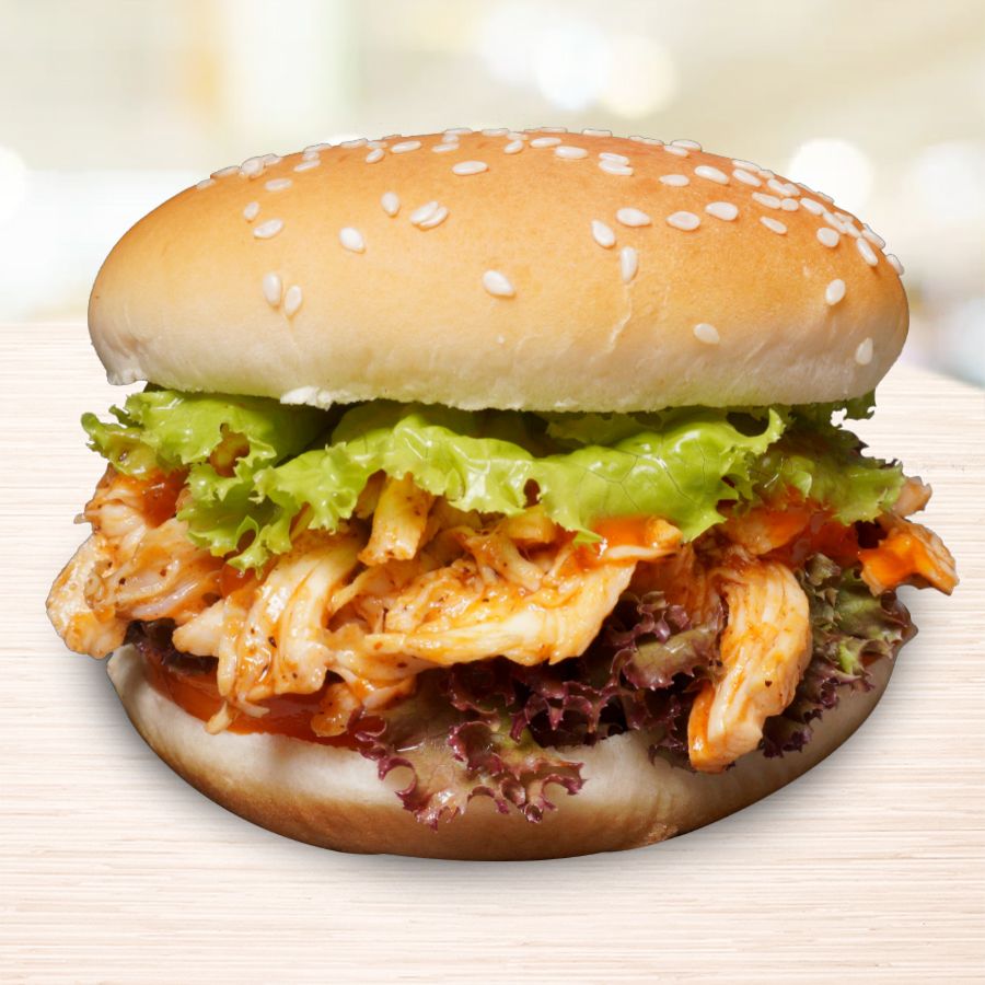 Burger Gà Xé