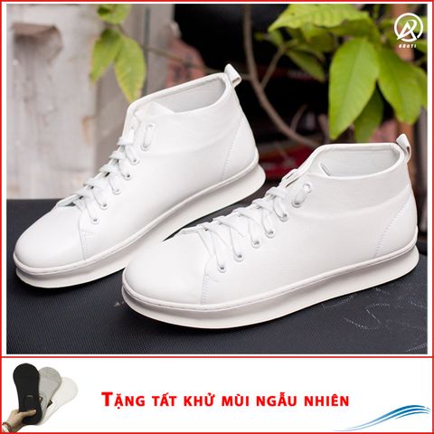 Giày Thể Thao Nam Cổ Lửng Màu Trắng Đế Khâu Chắc Chắn Rất Năng Động - T447(T)-TRANG