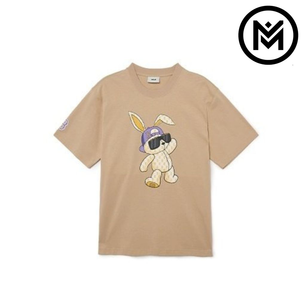 Áo thun MLB T-Shirt NY Bear Monogram Dance Begie