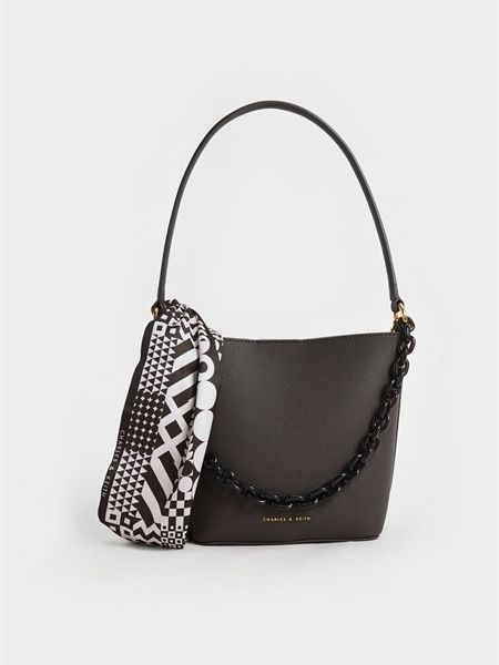 Túi Charlis and Keith Alcott Scarf Bucket Dark - Moss
