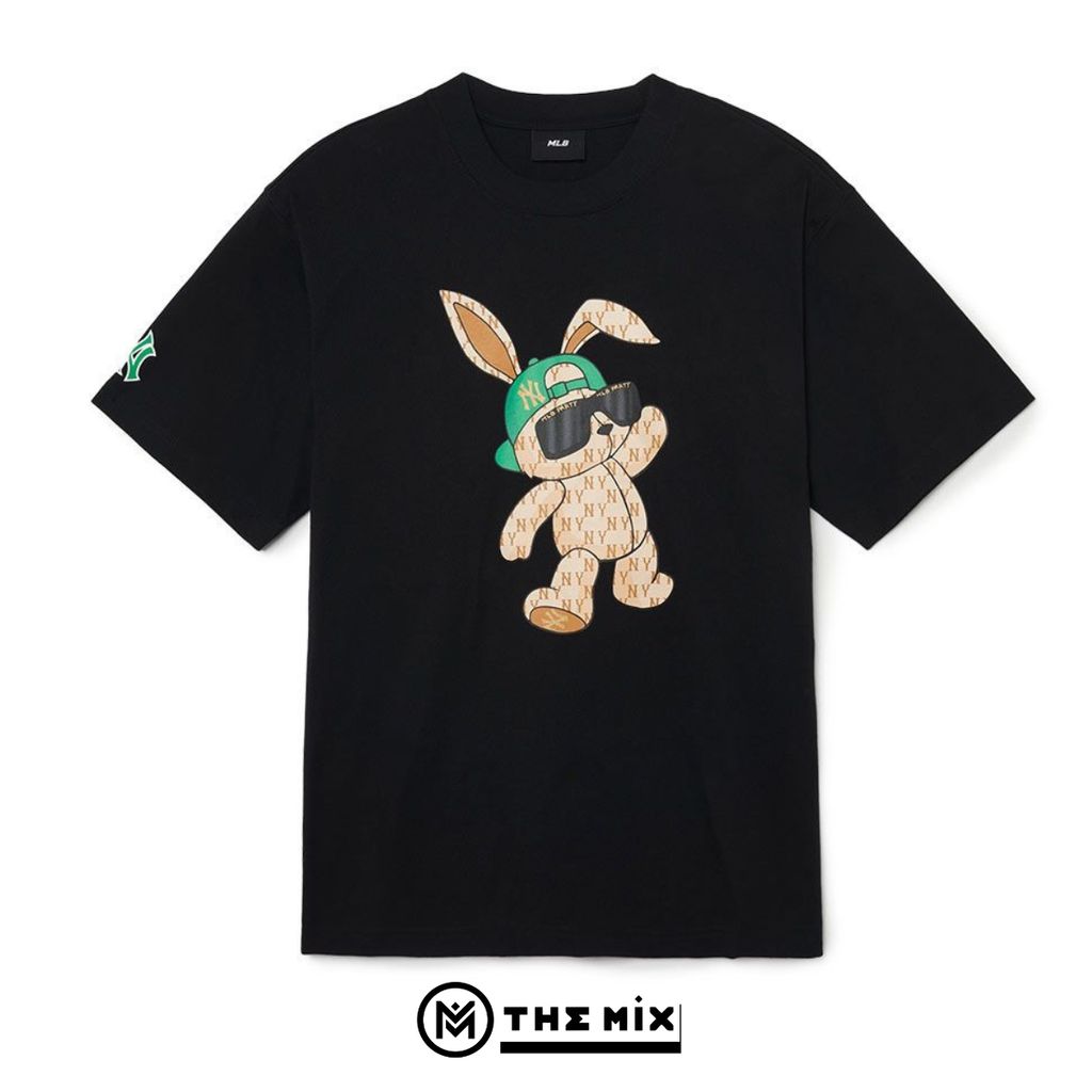 Áo MLB T-Shirt NY Bear Monogram Dance Đen