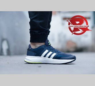 Giày Adidas NEO Cloudfoam Dark Blue/Volt