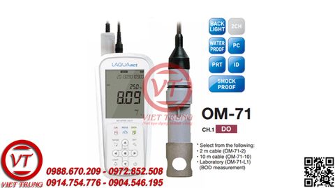 Máy đo nồng độ oxi hòa tan cầm tay OM-71 L1 (VT-MDOX08)