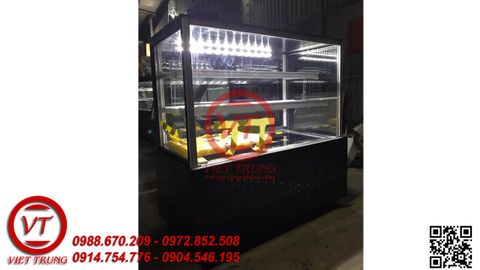 Tủ trưng bày bánh kem kính phẳng 3 tầng 1.5 m (VT-TTB05)