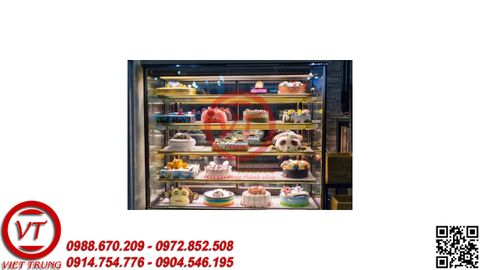 Tủ trưng bày bánh kem kính phẳng 5 tầng 1.8m (VT-TTB04)