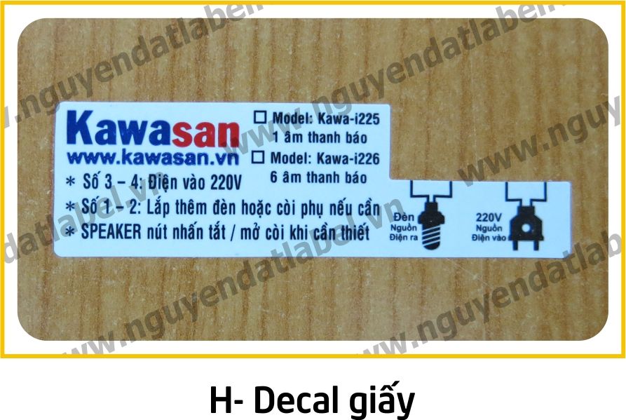 Decal Giấy