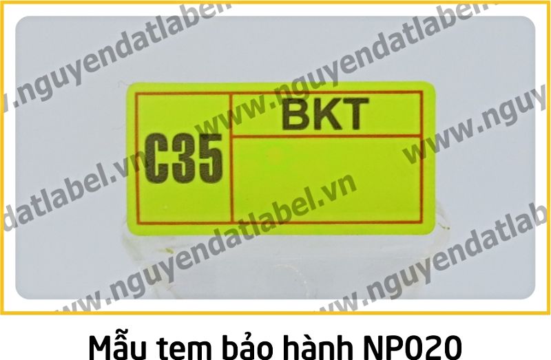 Tem Bảo Hành NP020