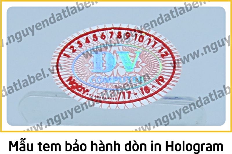 Tem Bảo Hành Dòn - Dẽo Vỡ In Hologram