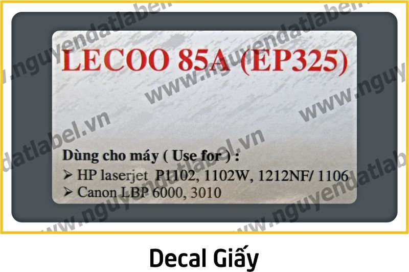 Decal Giấy