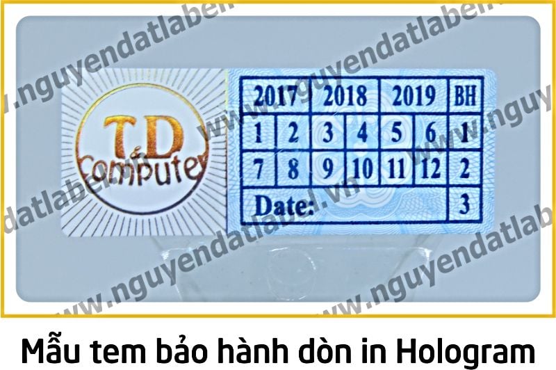 Tem Bảo Hành Dòn - Dẽo Vỡ In Hologram