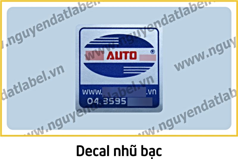 Decal Nhũ Bạc