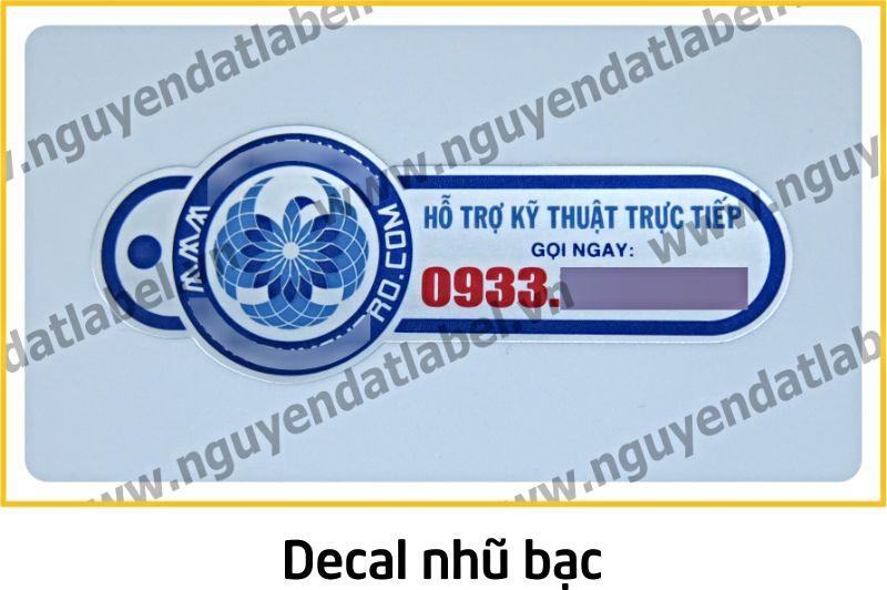 Decal Nhũ Bạc