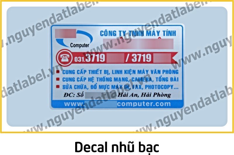 Decal Nhũ Bạc