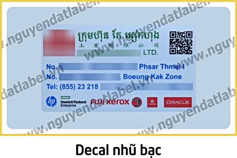 Decal Nhũ Bạc