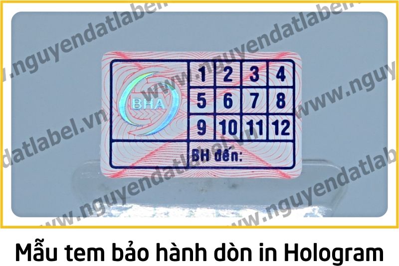 Tem Bảo Hành Dòn - Dẽo Vỡ In Hologram