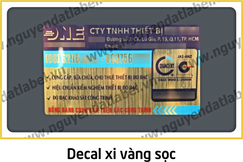 Decal Xi Vàng Sọc