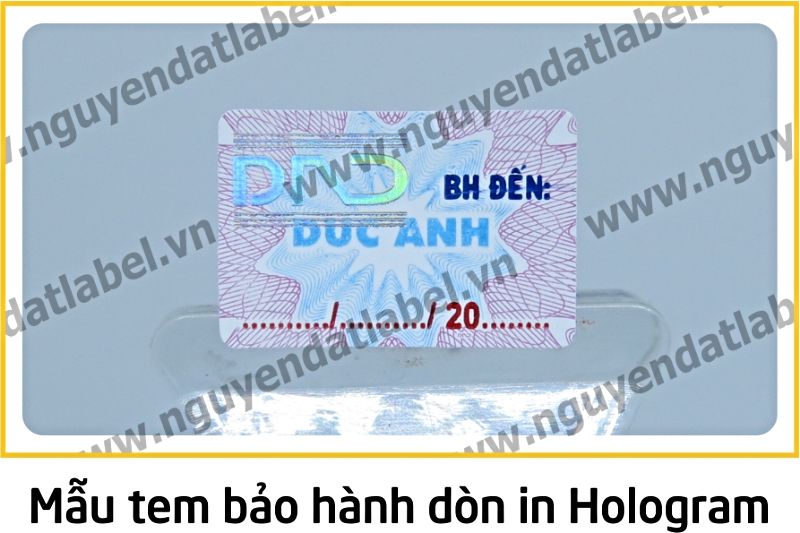 Tem Bảo Hành Dòn - Dẽo Vỡ In Hologram