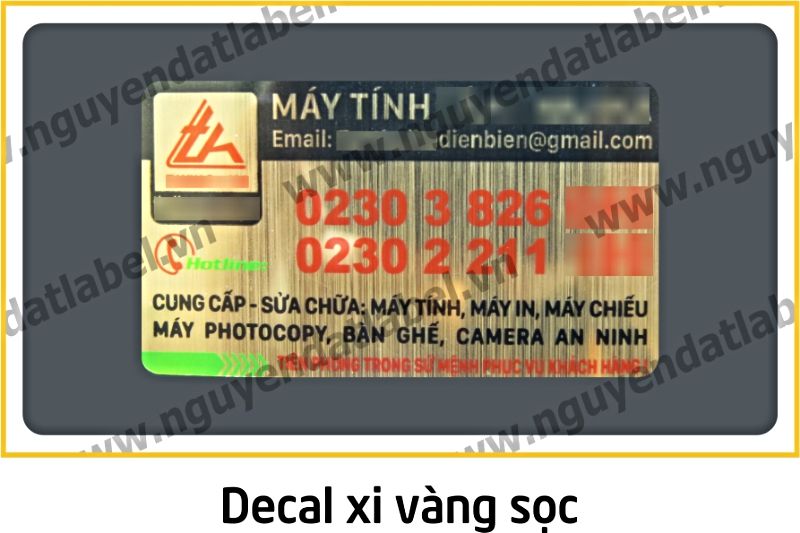 Decal Xi Vàng Sọc