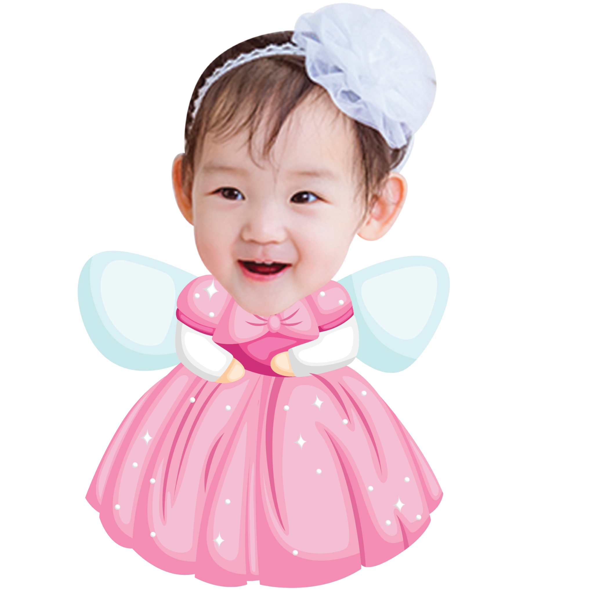 Chibi công chúa đầm hồng - mẫu 1