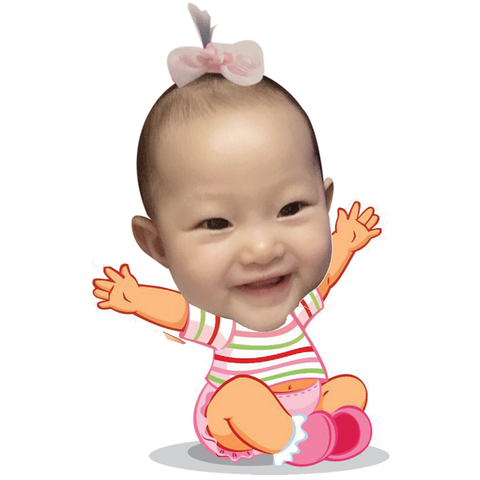  Chibi bé gái tinh nghịch - mẫu 1 