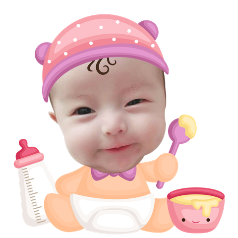  Chibi bé gái baby girl - mẫu 2 