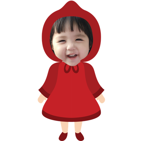  Chibi cô bé quàng khăn đỏ - mẫu 1 