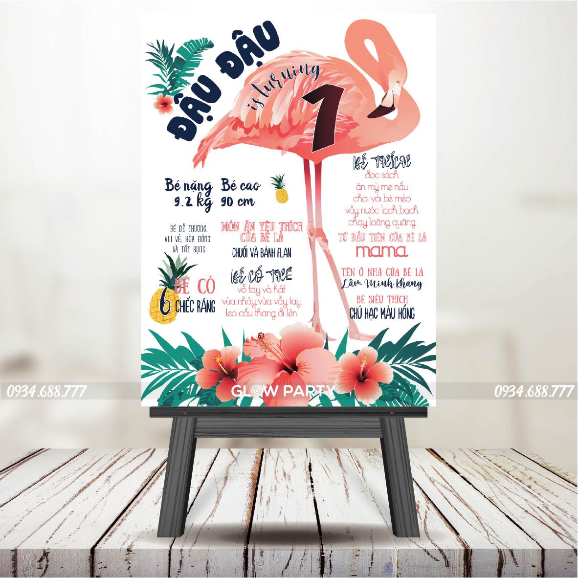 Bảng thông tin của bé - Flamingo