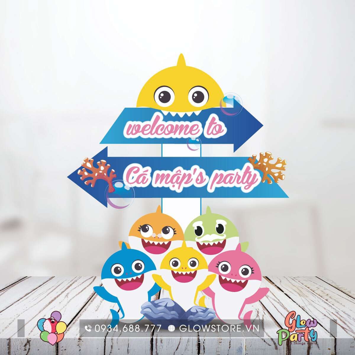 Bảng Welcome - Baby Shark