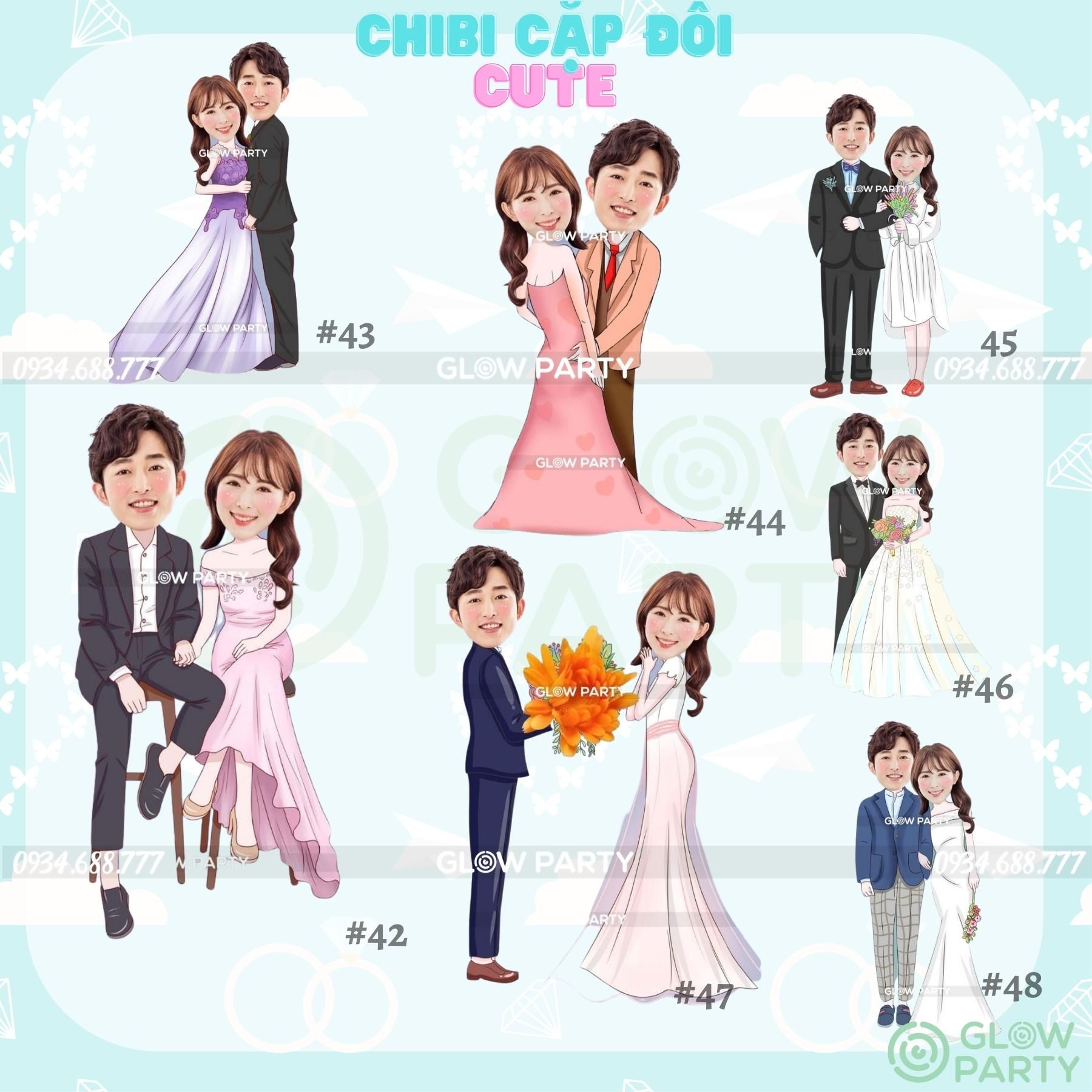 Chibi cưới - set 4 (chọn mẫu)