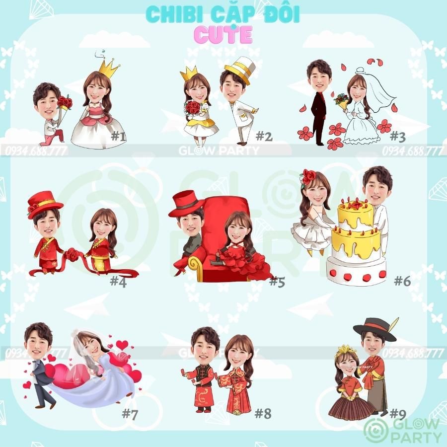 Chibi tình nhân - Set 1 (chọn mẫu)