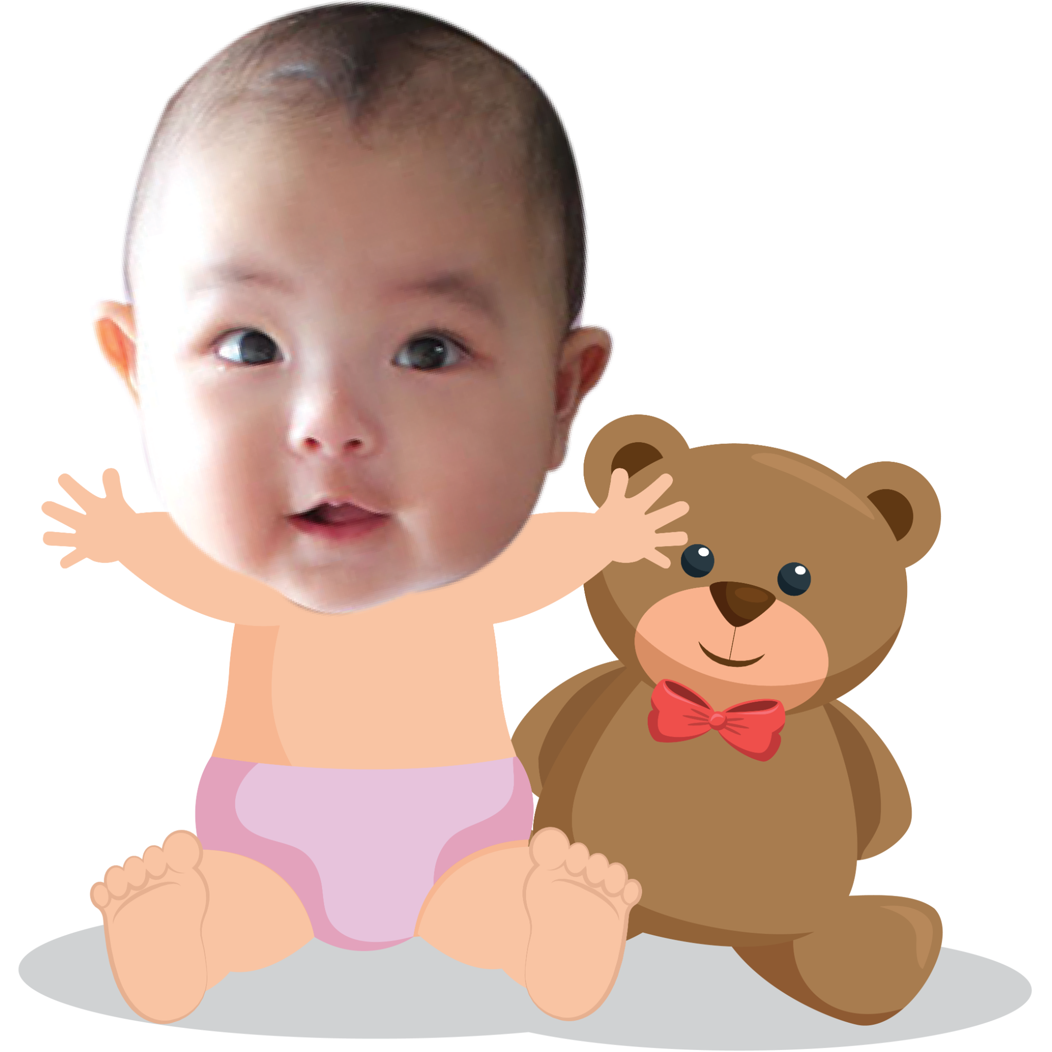 Chibi Baby and Bear - mẫu 1