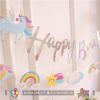 Dây cờ Happy Birthday - Unicorn