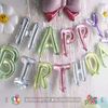 Bóng nhôm bộ chữ Happy Birthday - Cẩm thạch nhiều màu