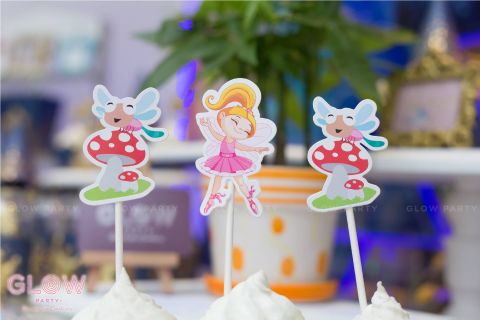  Que cắm Bánh Cupcake - Nàng tiên Fairy (set 10) 