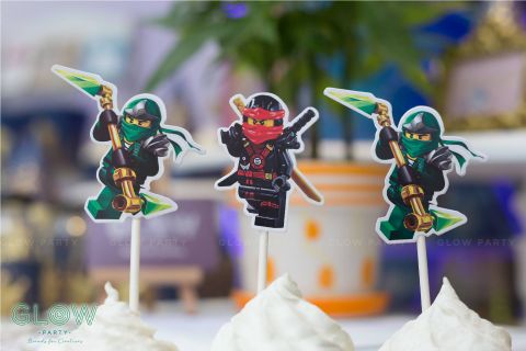  Que cắm Bánh Cupcake - Ninja Go (set 10) 