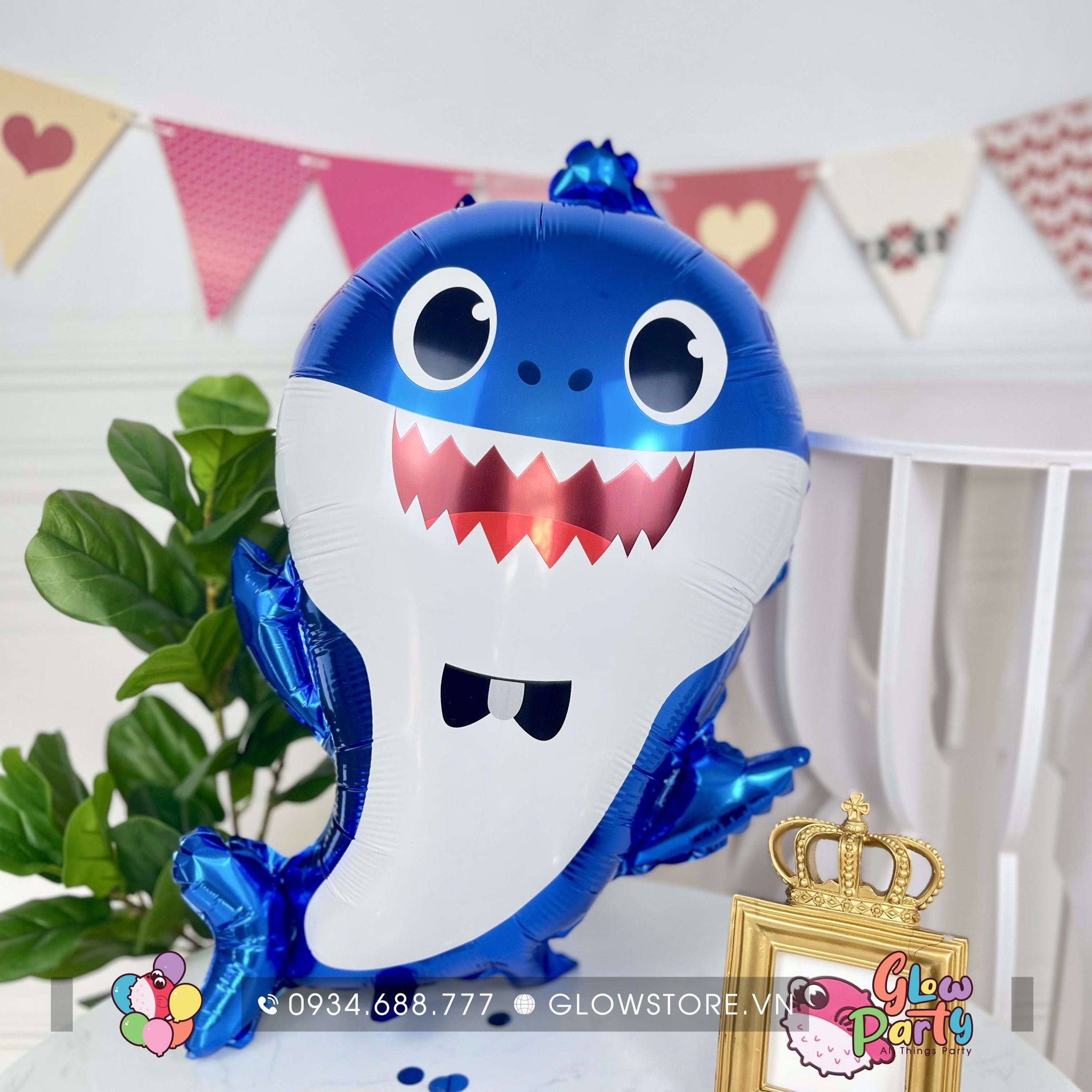 Bóng nhôm Baby Shark - Xanh dương