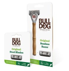 Combo dao cạo cao cấp Bulldog + 4 lưỡi thép thay thế