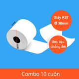 Combo 10 cuộn giấy in bill K57 - phi 38