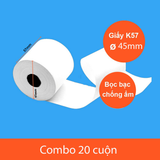 Combo 20 cuộn giấy in bill K57 - phi 45