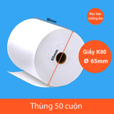 Thùng 50 cuộn giấy in bill K80 - phi 65