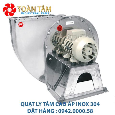 Quạt ly tâm inox 304 dòng cao áp 